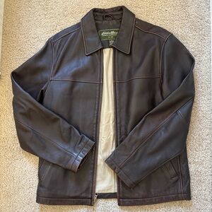 Eddie Bauer Men's Brown Leather Jacket